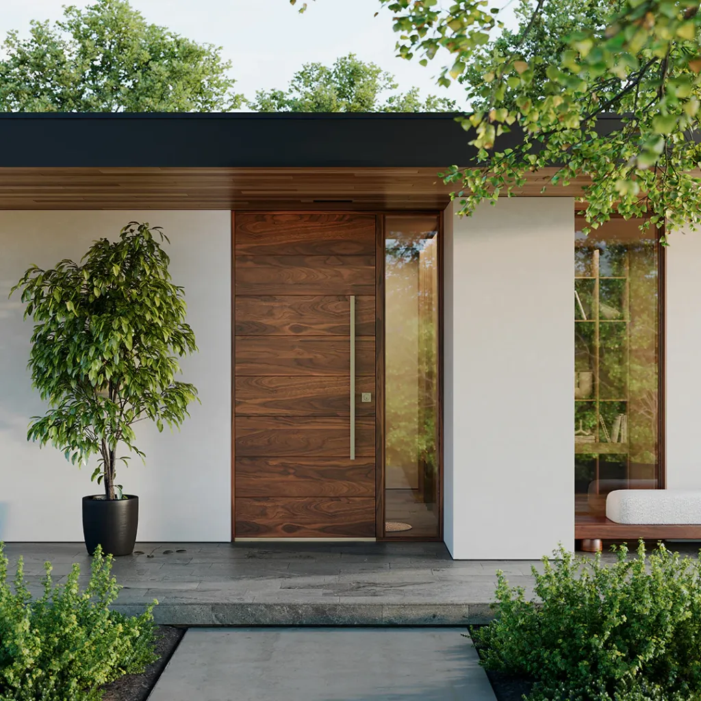 Wooden exterior doors